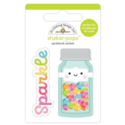 Doodlebug Cute & Crafty Shaker-Pops Sticker - Sequin Jar
